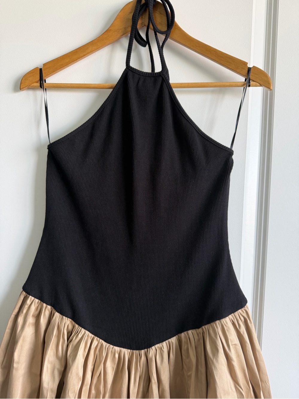 Maeve Halter Basque-Waist Twofer Midi Dress - Picture 4 of 10